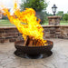 Ohio Flame Patriot Fire Pit with Firewoods Burning Inside the Firepit