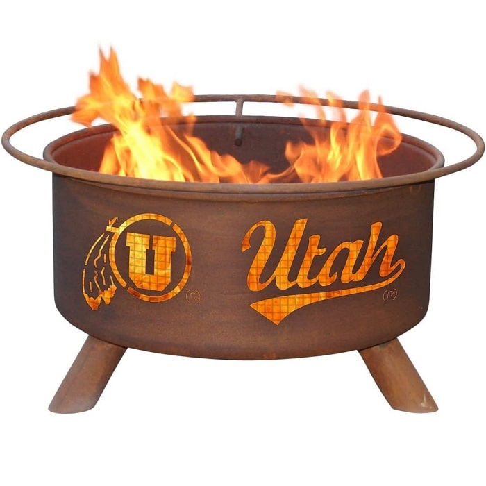 Utah F243 Steel Fire Pit by Patina Products with white background.