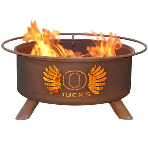 Oregon F245 Steel Fire Pit by Patina Products with white background.