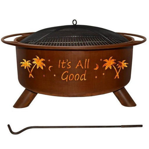 Patina Products It's All Good F119 Fire Pit with white background.