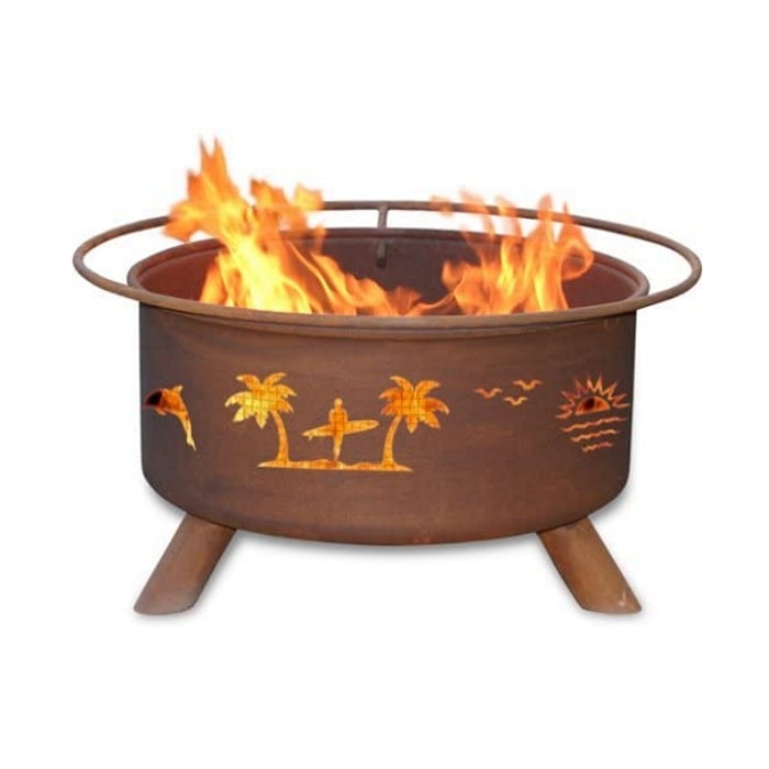 Patina Products Pacific Coast F117 Fire Pit with white background.