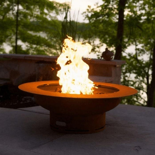 Saturn Steel Fire Pit with Lid by Fire Pit Art