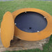 Saturn Steel Fire Pit by Fire Pit Art with Lid Put in the Side of the Pit