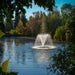 Picture of the Scott Aerator DA-20 Display Fountain Aerator 3/4HP put in a Pond with Trees Everywhere