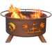 Surfer F128 Steel Fire Pit by Patina Products with white background.