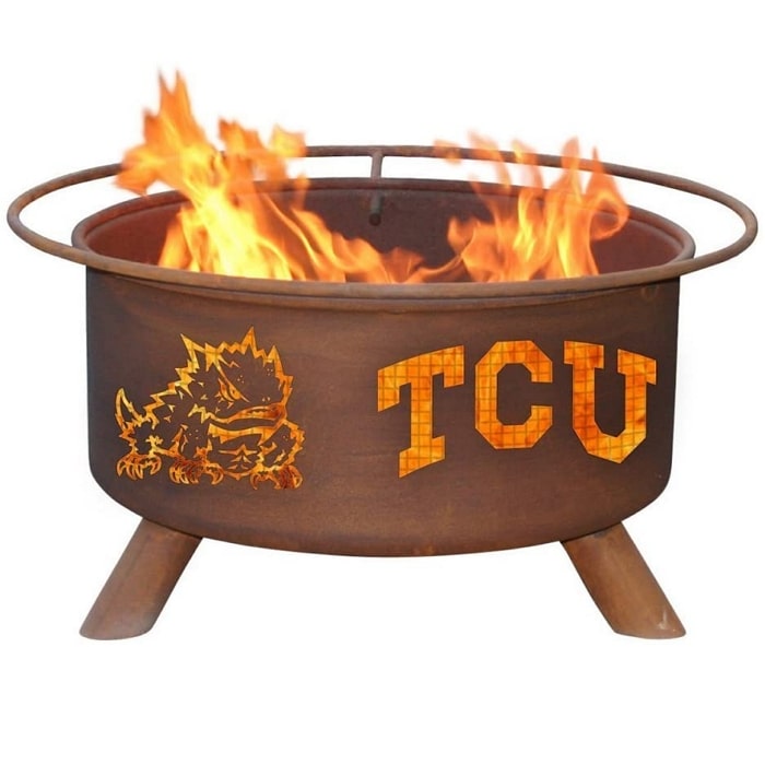 TCU F428 Steel Fire Pit by Patina Products with white background.
