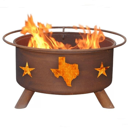 Texas State & Stars Steel Fire Pit by Patina Products