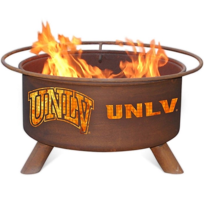 UNLV F402 Steel Fire Pit by Patina Products with white background.