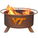 Virginia Tech F431 Steel Fire Pit by Patina Products with white background.