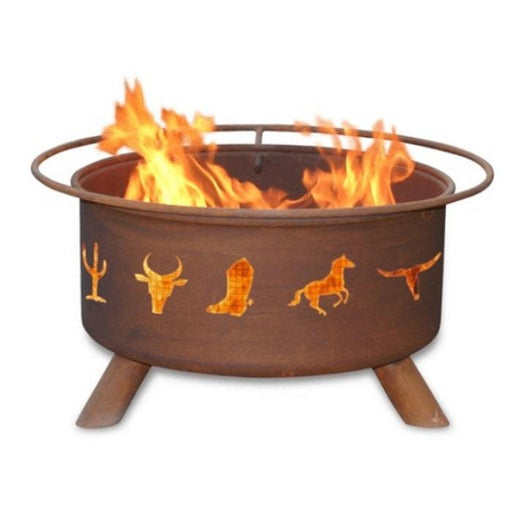 Western Cowboy Steel Fire Pit by Patina Products