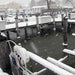 Scott Aerator Floating Pond De-Icer [12000] with Docks Covered with Ice
